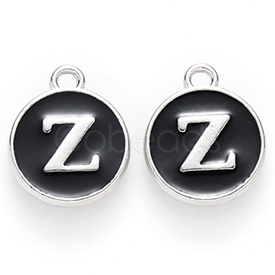 Platinum Plated Alloy Charms X-ENAM-S118-02Z-P-1