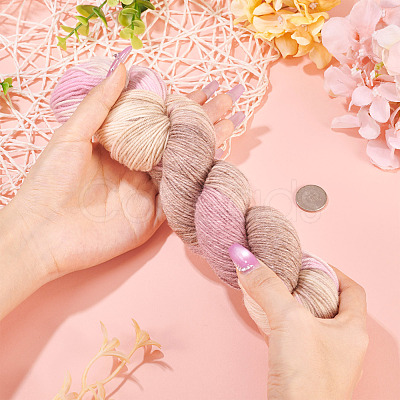 1 Skein Gradient Segment Dyed 80% Wool 20% Acrylic Blended Yarn OCOR-TA0003-02A-1