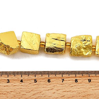 Electroplated Natural Pyrite Beads Strands G-F800-A01-1