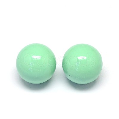 No Hole Spray Painted Brass Round Smooth Chime Ball Beads Fit Cage Pendants KKB-E003-M-12mm-1