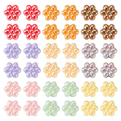 90Pcs 9 Colors Opaque Acrylic European Beads SACR-TA0001-30-1