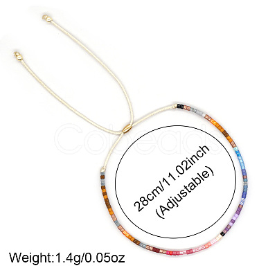 Adjustable Plastic Beaded Slider Bracelets YS6543-7-1