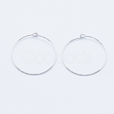 Long-Lasting Plated Brass Hoop Earrings Findings LS-KK-K204-179P-NF-1