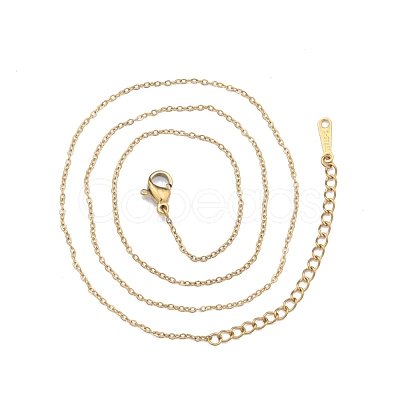 304 Stainless Steel Cable Chains Necklace for Men Women NJEW-N050-A03-G12-1