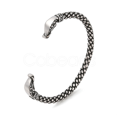 Viking 304 Stainless Steel Open Cuff Bangles for Men BJEW-U001-07E-G-1