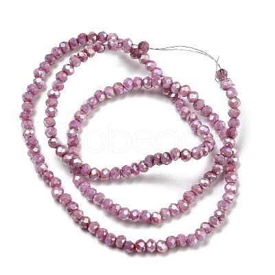 Opaque Baking Paint Glass Beads Strands DGLA-F002-03G-1