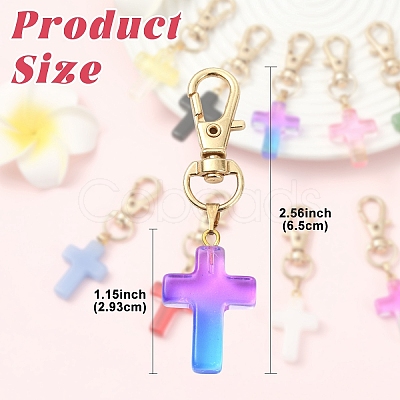 9Pcs Glass Pendant Decorations HJEW-YW00331-1