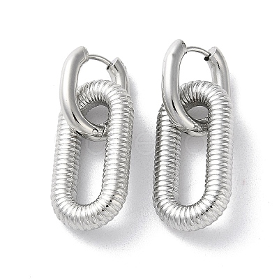 Non-Tarnish 304 Stainless Steel Hoop Earrings EJEW-M249-08P-1