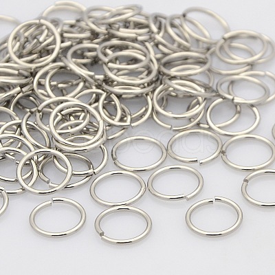 Tarnish Resistant 304 Stainless Steel Saw Cut Open Jump Rings STAS-N015-04-14x1.2mm-1