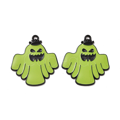 Halloween Theme Rack Plating Alloy Enamel Pendants PALLOY-O109-51EB-1