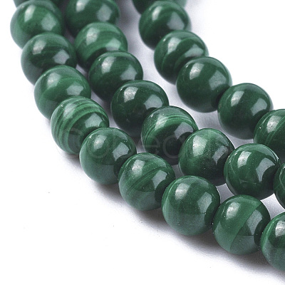 Natural Malachite Bead Strands G-O152-47-4mm-1