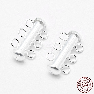 Sterling Silver Slide Lock Clasps STER-K035-02-1