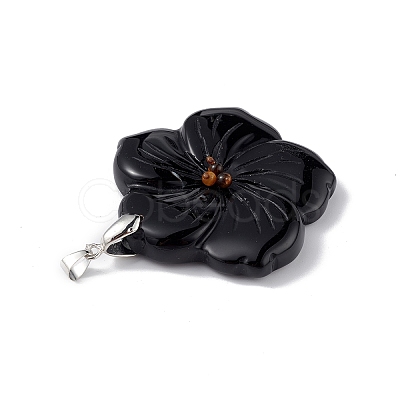 Natural Black Onyx(Dyed & Heated) Big Pendants G-B040-01P-02-1