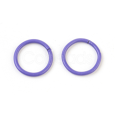 Spray Painted Iron Open Jump Rings X-IFIN-F149-B-1