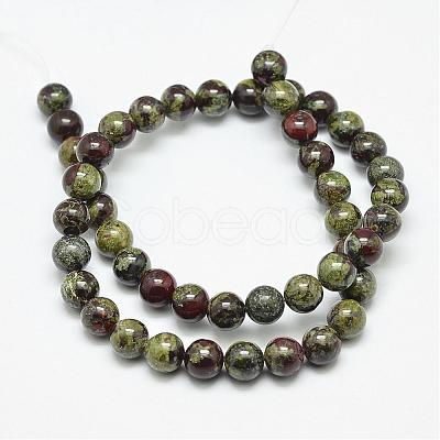 Natural Dragon Blood Beads Strands G-N0224-01-6mm-1