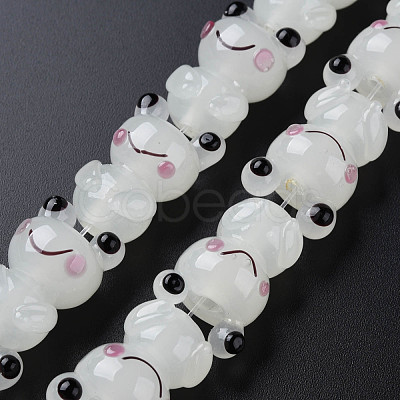 Handmade Bumpy Lampwork Beads Strands LAMP-T007-16C-1