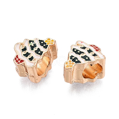 Alloy Enamel European Beads PALLOY-I218-07LG-1