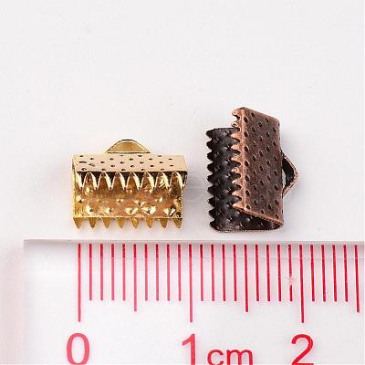 1Box 120PCS 6 Colors Iron Ribbon Crimp Ends IFIN-X0019-B-1