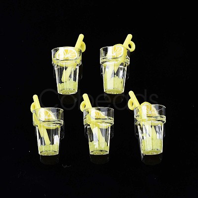 Imitation Fruit Tea Resin Pendants CRES-S359-31H-1