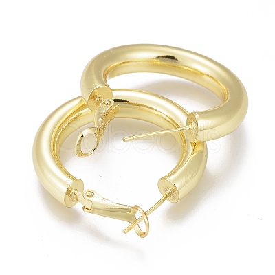 Brass Hoop Earrings EJEW-I250-01B-1