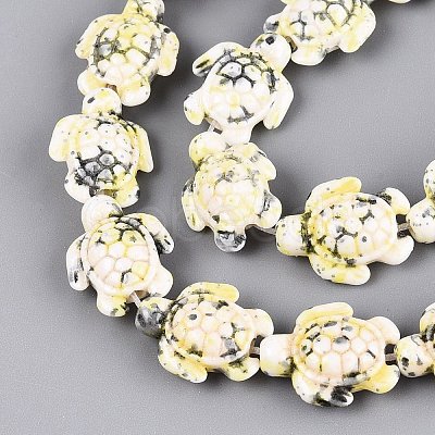 Synthetic Turquoise Dyed Beads Strands G-P507-05E-1