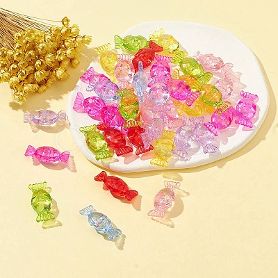 50g Transparent Acrylic Beads TACR-YW0001-68-1