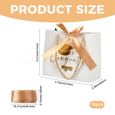 Gold Stamping Graduation Cap Paper Gift Bags CARB-FZC0001-01D-1