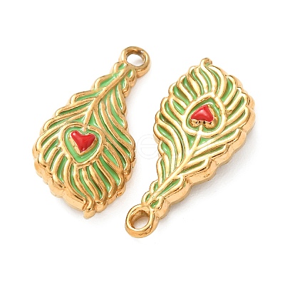 304 Stainless Steel Enamel Pendants STAS-Z193-06G-04-1