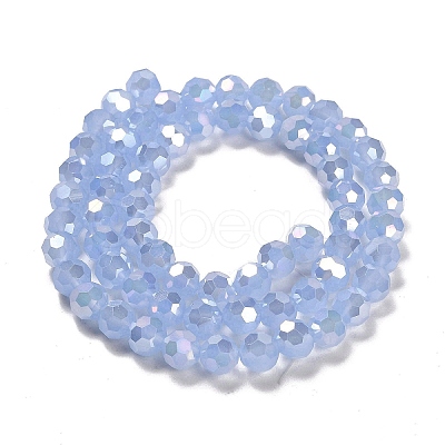 Imitation Jade Glass Beads Stands EGLA-A035-J8mm-B03-1