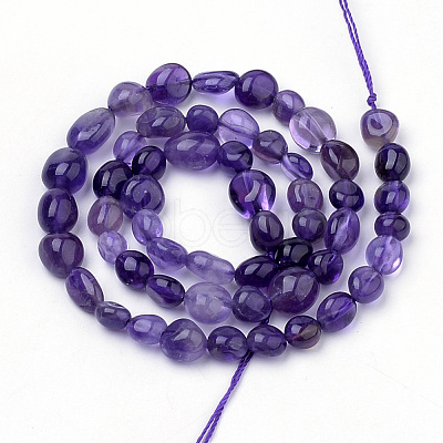 Natural Amethyst Beads Strands G-Q952-02-6x8-1