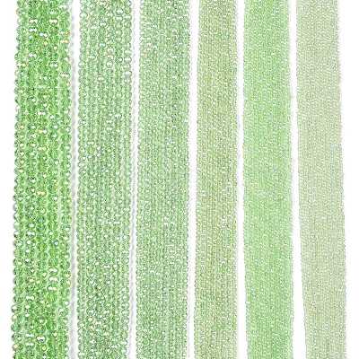 Electroplate Glass Beads Strands X-EGLA-A044-T6mm-B09-1