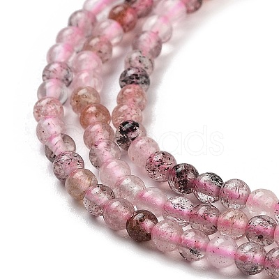 Natural Strawberry Quartz Beads Strands G-G140-D03-01-1