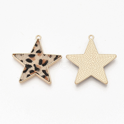 Eco-Friendly Cowhide Leather Pendants FIND-N049-02K-1