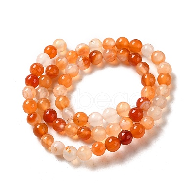 Natural Agate Beads Strands G-F417-01-6mm-1