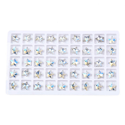 Glass Rhinestone Cabochons MRMJ-N029-04A-15-1