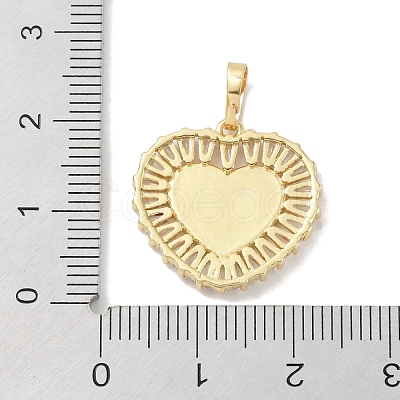 Rack Plating Brass Micro Pave Clear Cubic Zirconia Pendants KK-A224-15G-04-1
