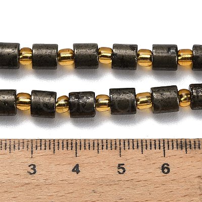 Natural Gold Pyrite/Golden Pyrite Beads Strands G-F833-K01-01-1