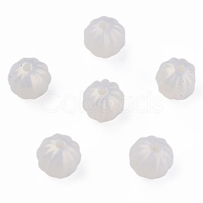 Spray Painted Acrylic Beads MACR-T037-01G-1