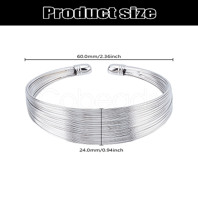1Pc Trendy European and American Style Unique Cute Iron Cuff Bracelet for Hip-hop Rock BJEW-LP0003-30P-1