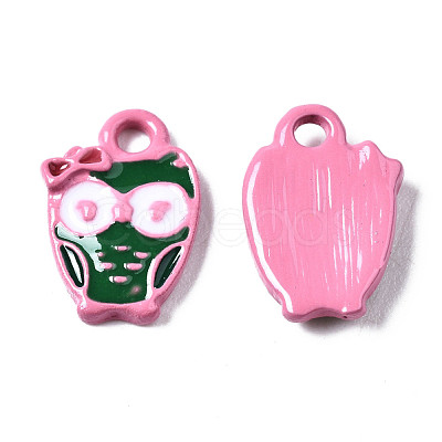 Spray Painted Alloy Enamel Charms X-PALLOY-Q441-026-RS-1