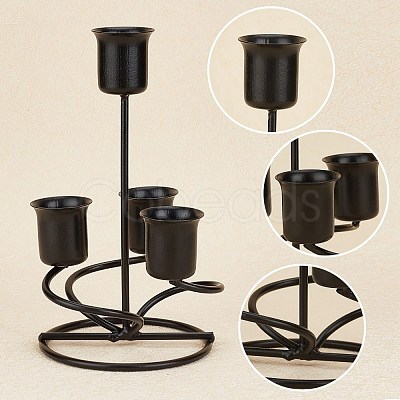 Iron Candle Holder AJEW-WH0171-60B-1