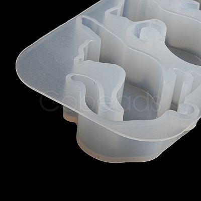 Cat Shape Pendant DIY Silhouette Silicone Mold X1-DIY-K067-02B-1