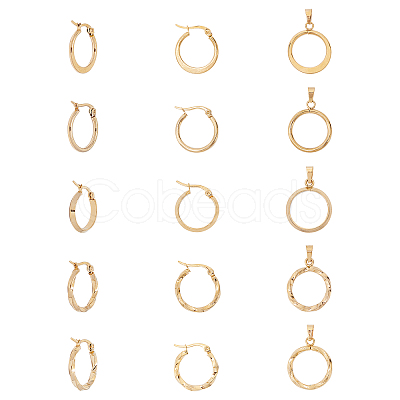 304 Stainless Steel Jewelry Sets SJEW-UN0001-06G-1