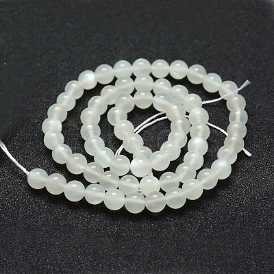 Natural White Moonstone Bead Strands G-G733-6mm-1