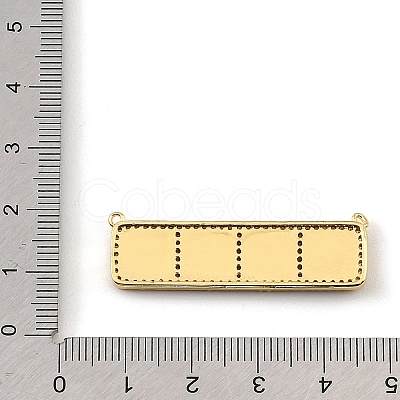 Brass Micro Pave Clear Cubic Zirconia Connector Charms CU-CBA30E8-01G-B02-1