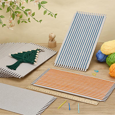 24Pcs Cardboard Weaving Looms DIY-FG0001-41A-1