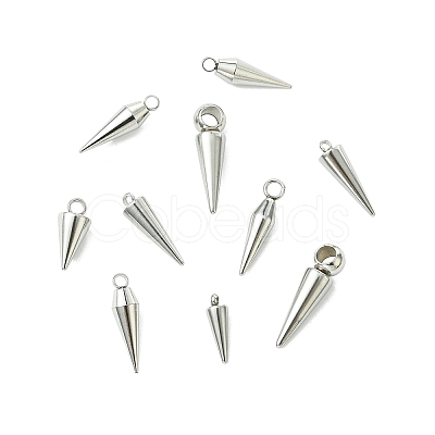 60Pcs 6 Styles 201/304 Stainless Steel Pendants STAS-CJ0002-93-1