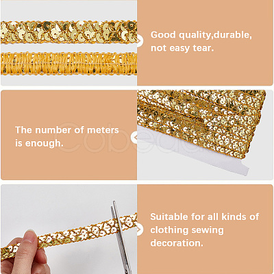 2Pcs 2 Colors Plastic & Polyester Paillette Beads OCOR-CY0002-10A-1
