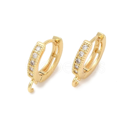 Brass Huggie Hoop Earring Findings KK-L152-20G-1