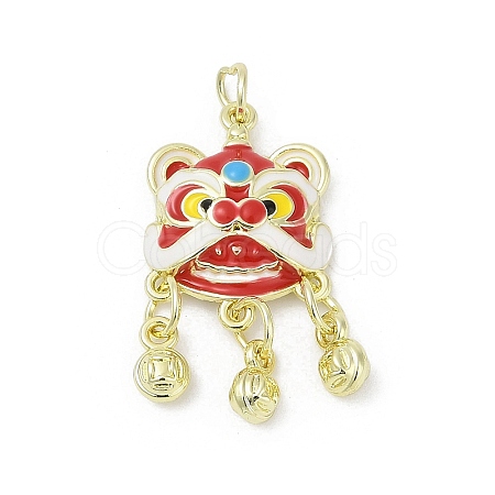 Alloy Enamel Pendants PALLOY-R151-28G-1